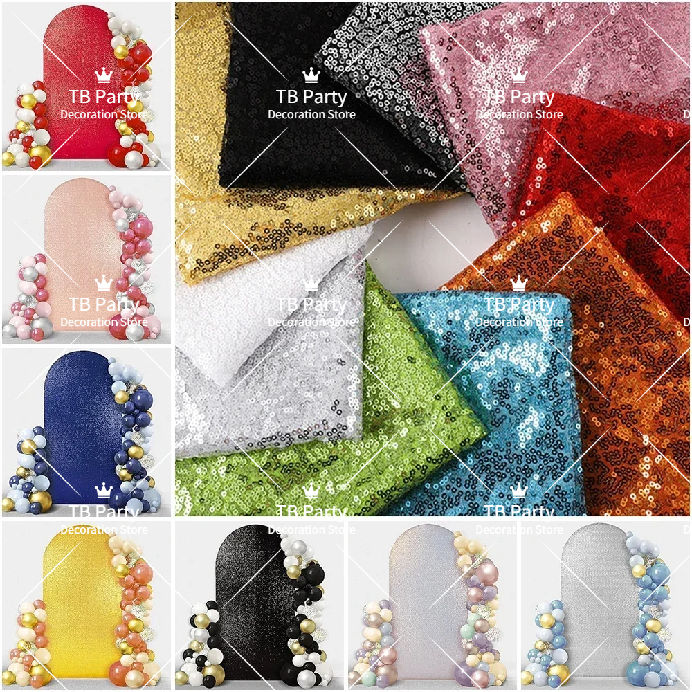 4 Colors 7 Sizes Sequin Arch F - Sequin Fabric Panel recension och pris
