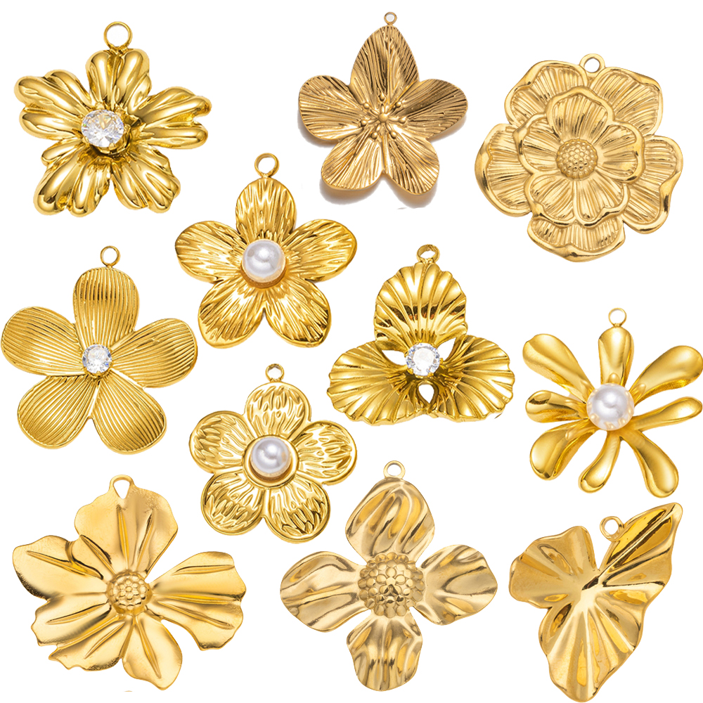 5pcs Gold Stainless Steel Flow - Embellishment Crafts recension och pris
