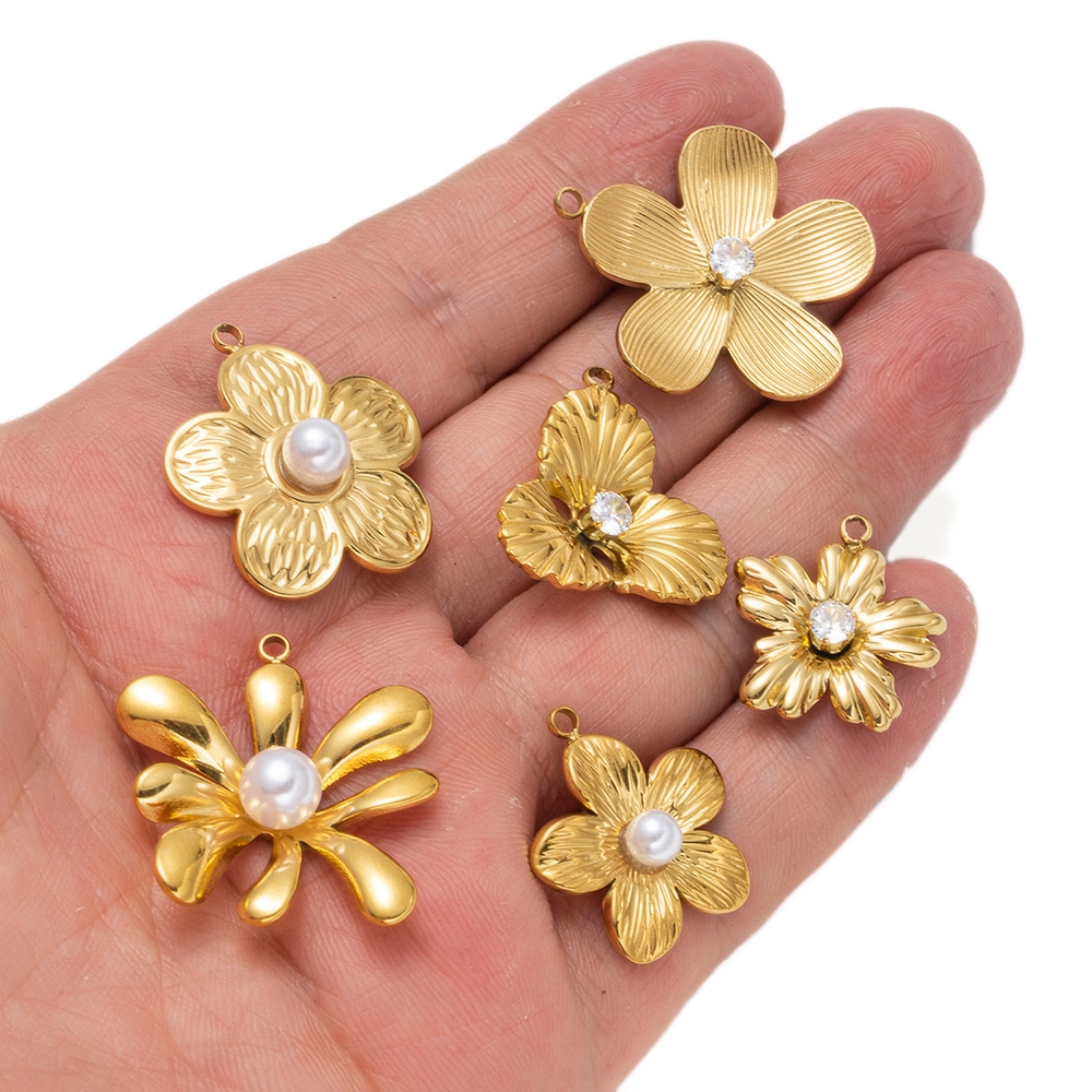 5pcs Gold Stainless Steel Flow - Embellishment Crafts recension och pris