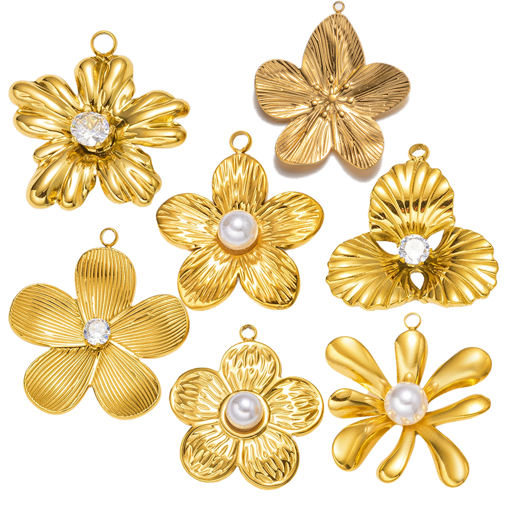 5pcs Gold Stainless Steel Flow - Embellishment Crafts recension och pris