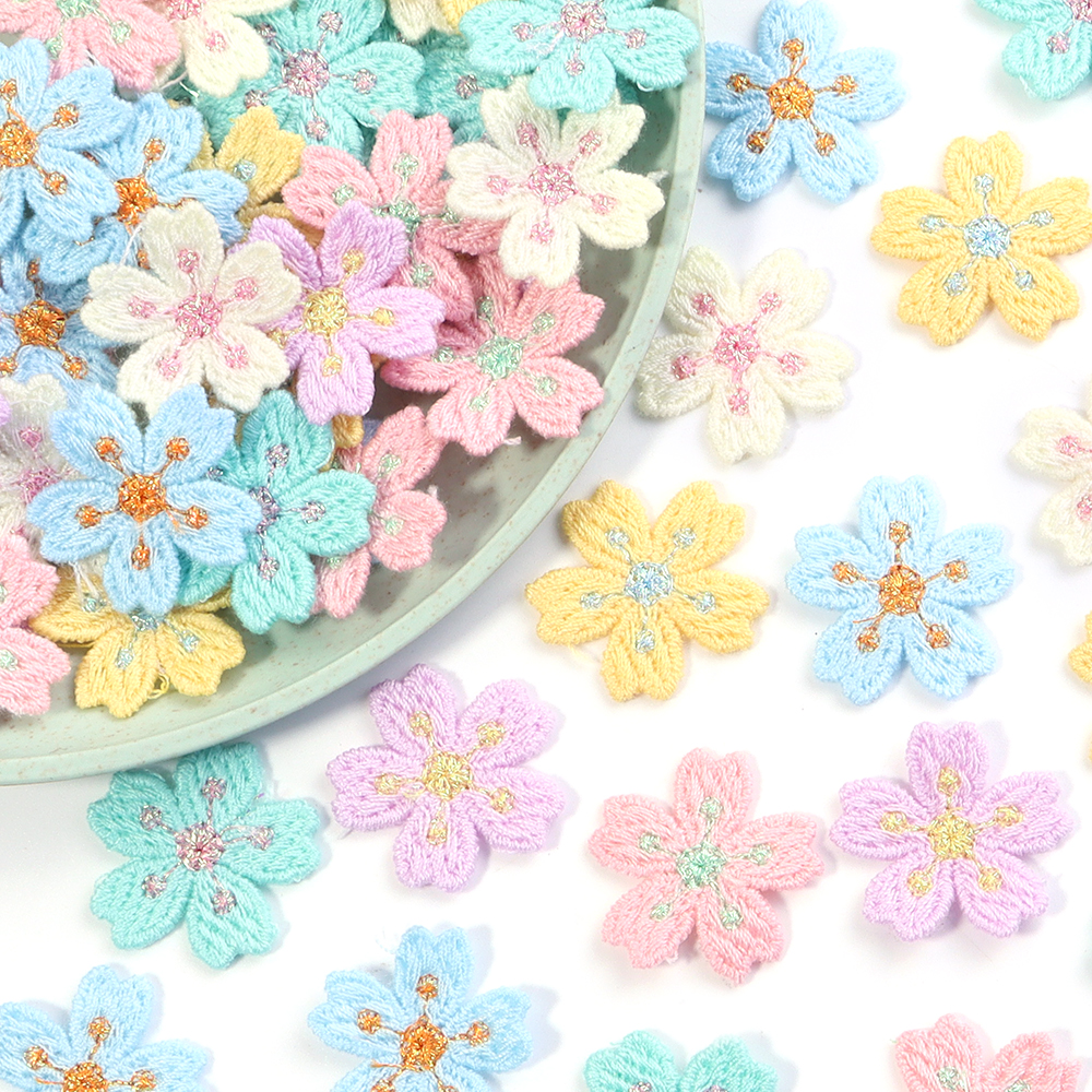 20pcs/lot Colorful 2.4cm Embro - Applique Patch Flower recension och pris