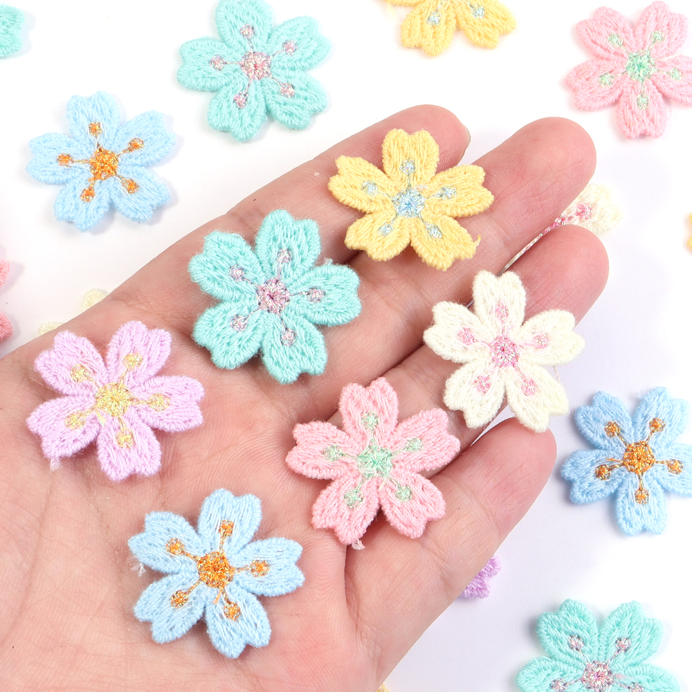 20pcs/lot Colorful 2.4cm Embro - Applique Patch Flower recension och pris