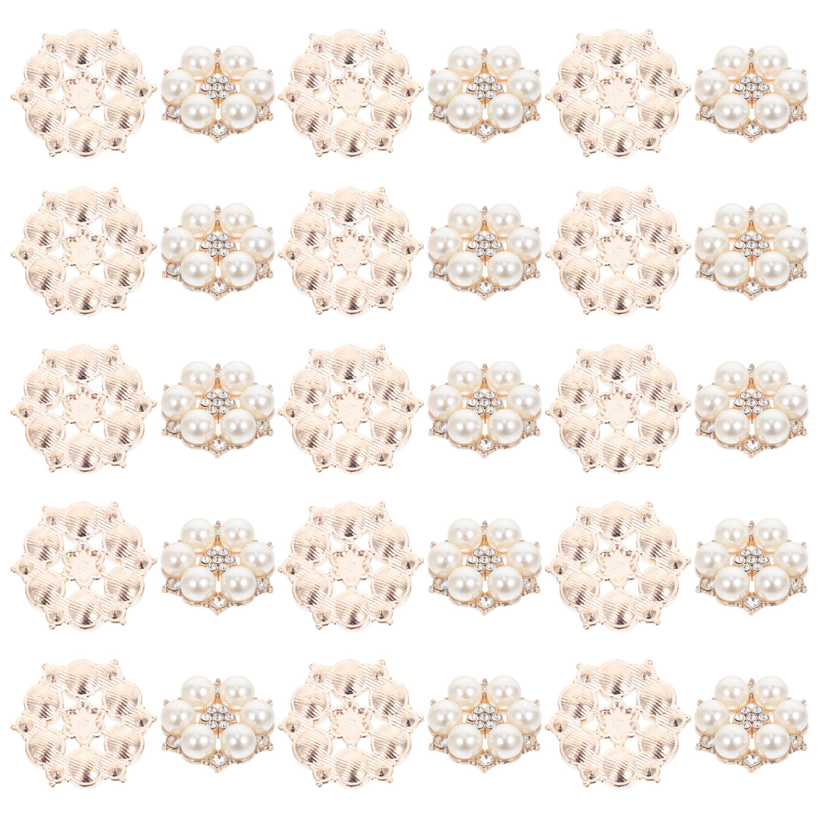 30Pcs Pearl Flower Button DIY  - Craft Embellishment recension och pris