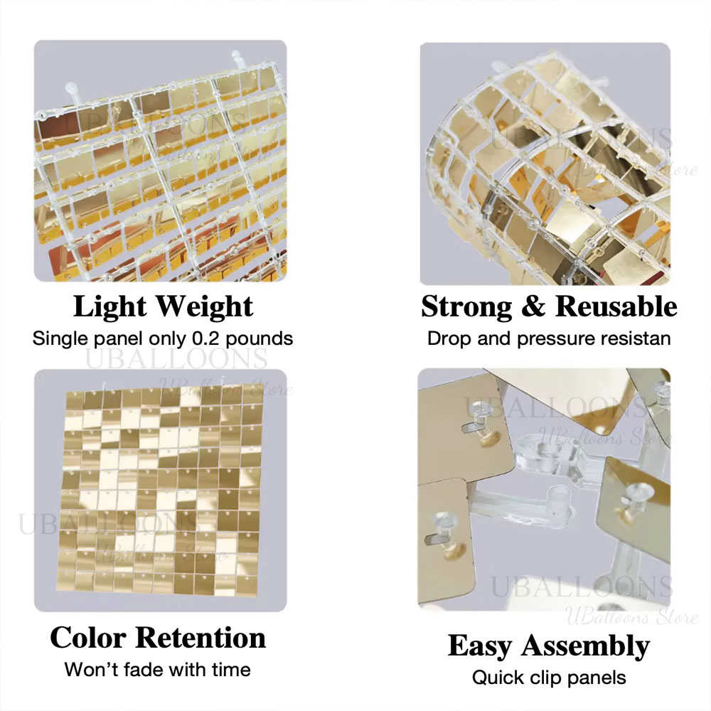 Silver Sequin Wall Backdrop Pa - Sequin Fabric Panel recension och pris