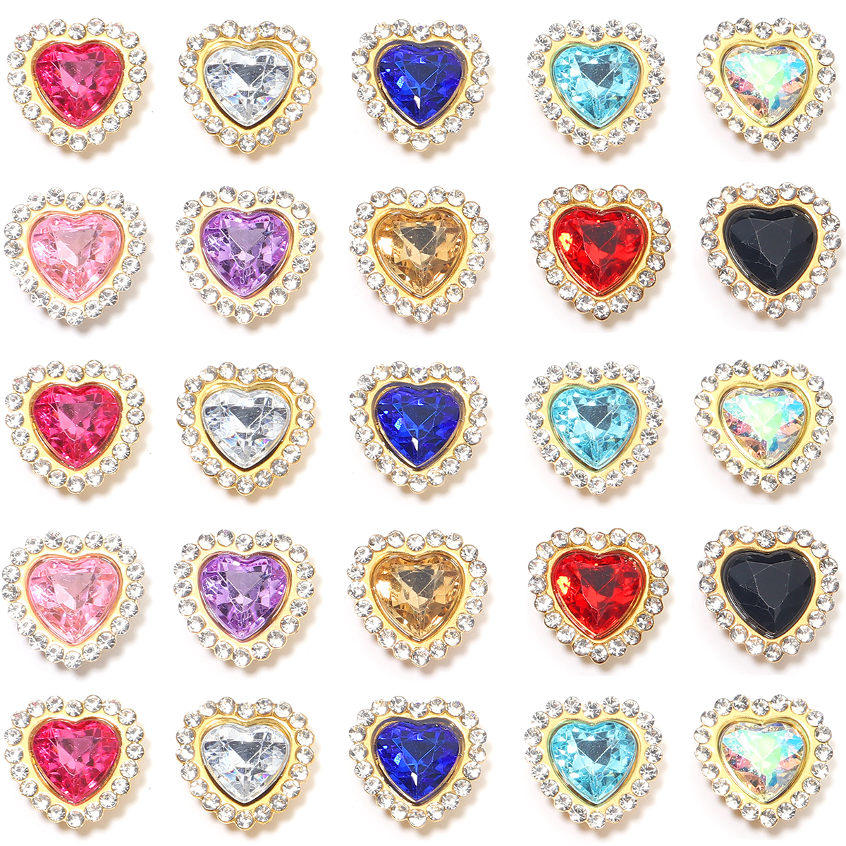 20Pcs Love Heart Acrylic Rhine - Sew On Rhinestone recension och pris