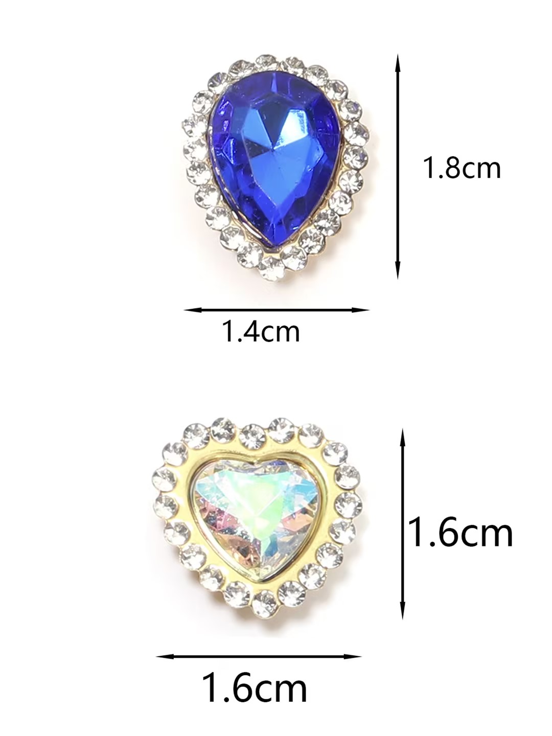 20Pcs Love Heart Acrylic Rhine - Sew On Rhinestone recension och pris