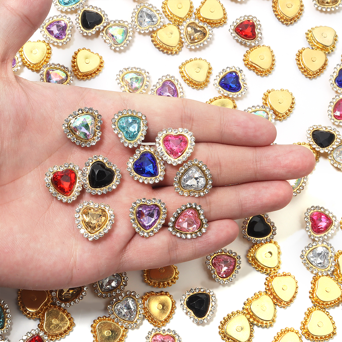20Pcs Love Heart Acrylic Rhine - Sew On Rhinestone recension och pris