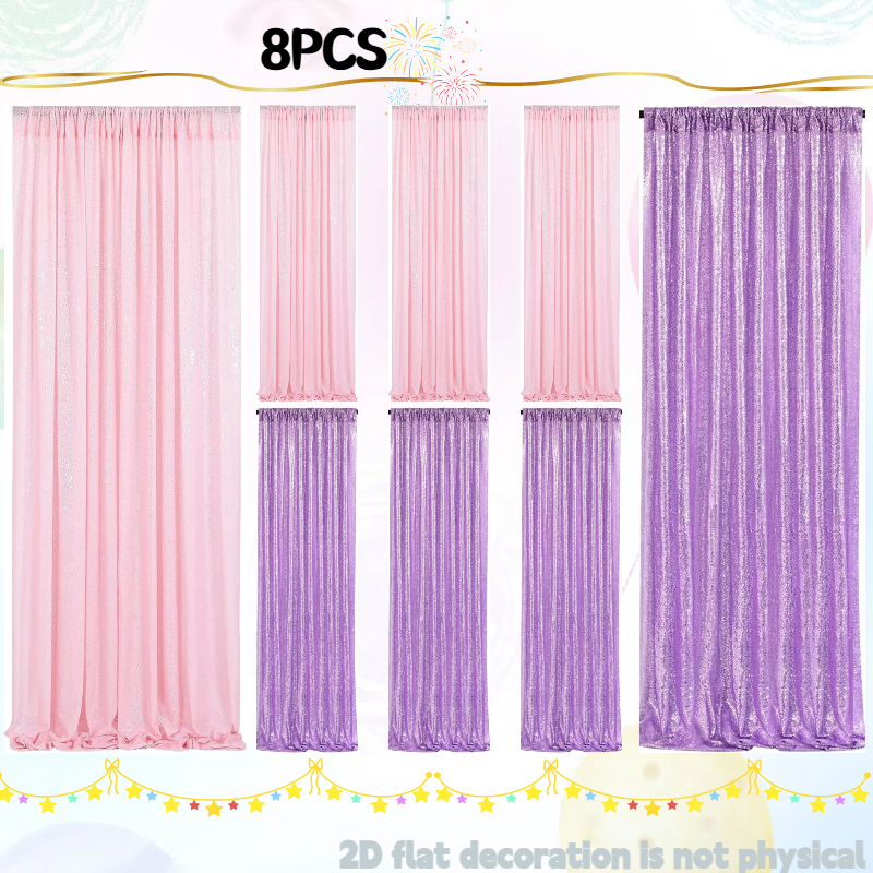 Pink&Silver Sequin Backdrop 2f - Sequin Fabric Panel recension och pris